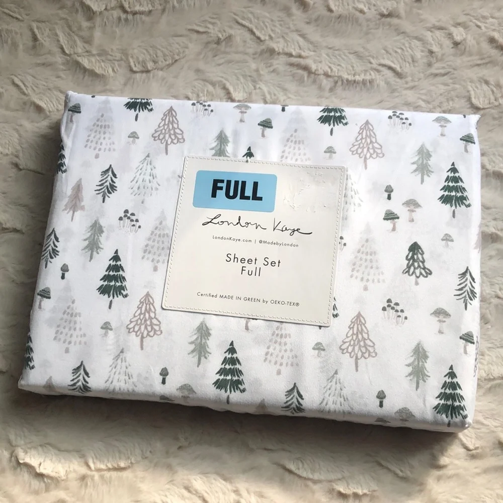 London Kaye Christmas Trees Holiday Sheet Set